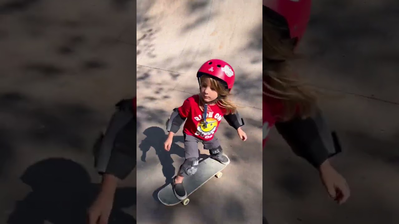 Shredding the Mini Ramp at 5 years old. Skate kids are the best kids.