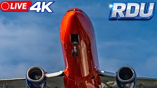 🔴LIVE 4K PLANE SPOTTING FROM: RDU RALEIGH DURHAM INT🔴