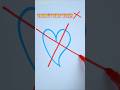 How to draw - Easy 3D heart drawing tutorial❤️#3d #drawing #3ddrawing #3dart #shorts
