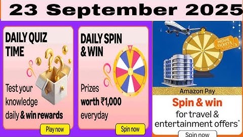 Amazon Daily Quiz Time Answers Today , Amazon Quiz Answers Today 