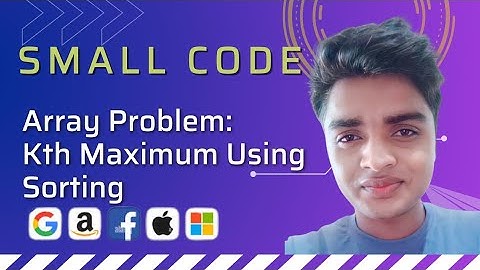 Kth Maximum in Array in C++
