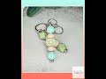 Blooming Keychains (Green)- Fun Flowers with Beads &amp; Gems