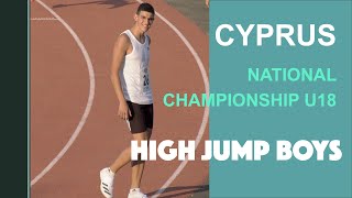 National Championship of Cyprus. High jump. Boys U18