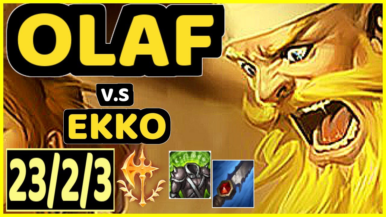 GILIUS (OLAF) vs EKKO - 23/2/3 KDA JUNGLE CHALLENGER GAMEPLAY - EUW