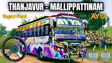 TN Private Bus Driving | AYYA💥 Bus Simulator Indonesia Gameplay bussid 