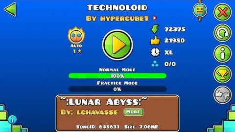 Geometry Dash Level:Technoloid by hypercube1