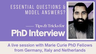 PhD Interview questions & Answers | in Urdu (A Marie Curie PhD Case Study of Guests)