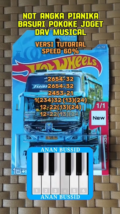 Not Angka Basuri Pokoke Joget Versi Slow #basuri #pianikabasuri #shorts