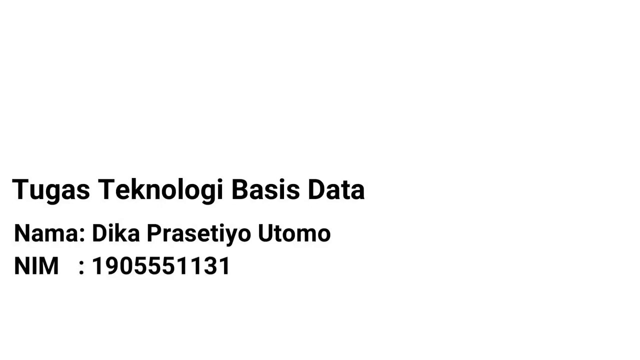 Tugas 2 Membuat Trigger pada Database - YouTube