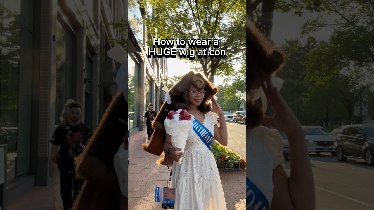 How to wear a Helmet Wig #cosplay