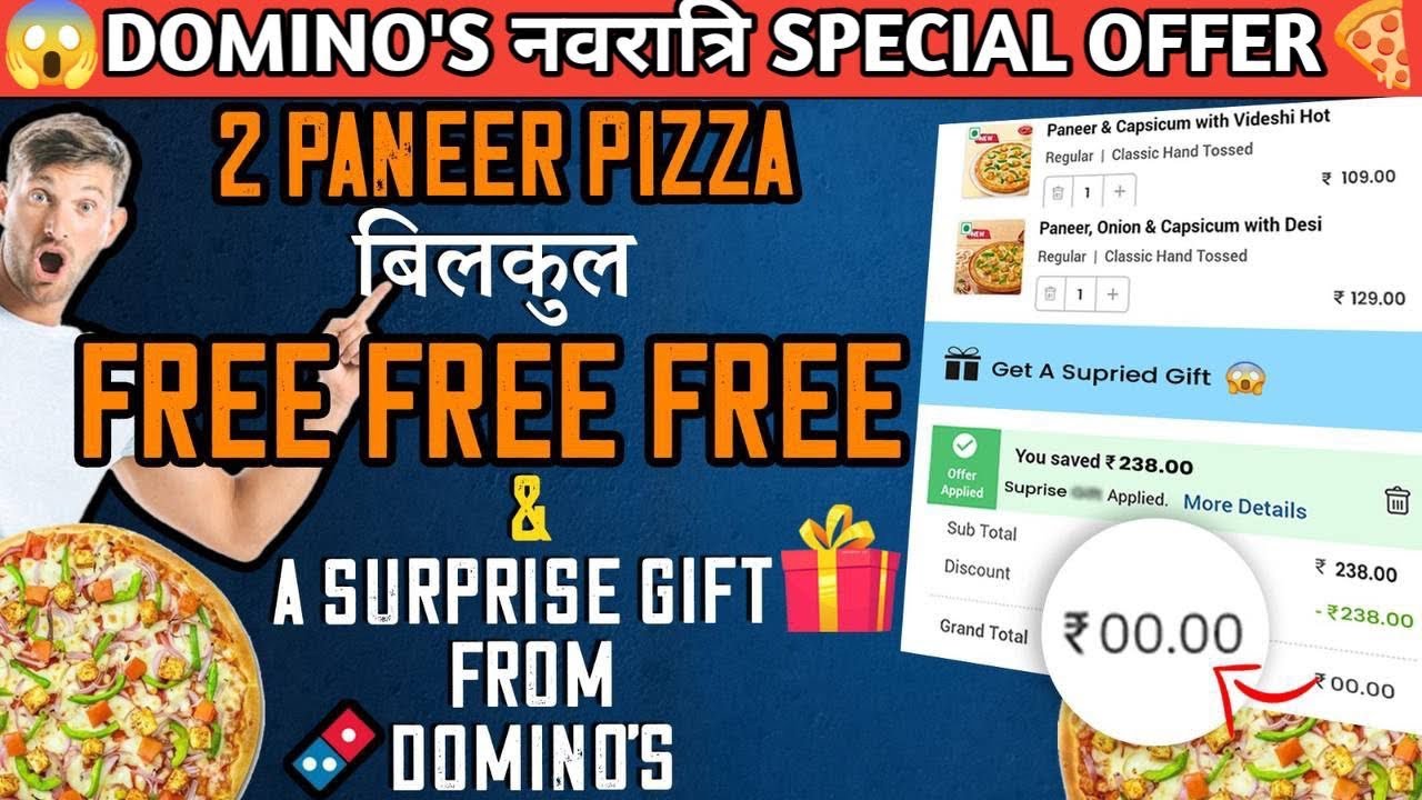 Dominos नवरात्रि Special Offer 2 Paneer Pizza बिल्कुल FREE🔥🍕Domino's