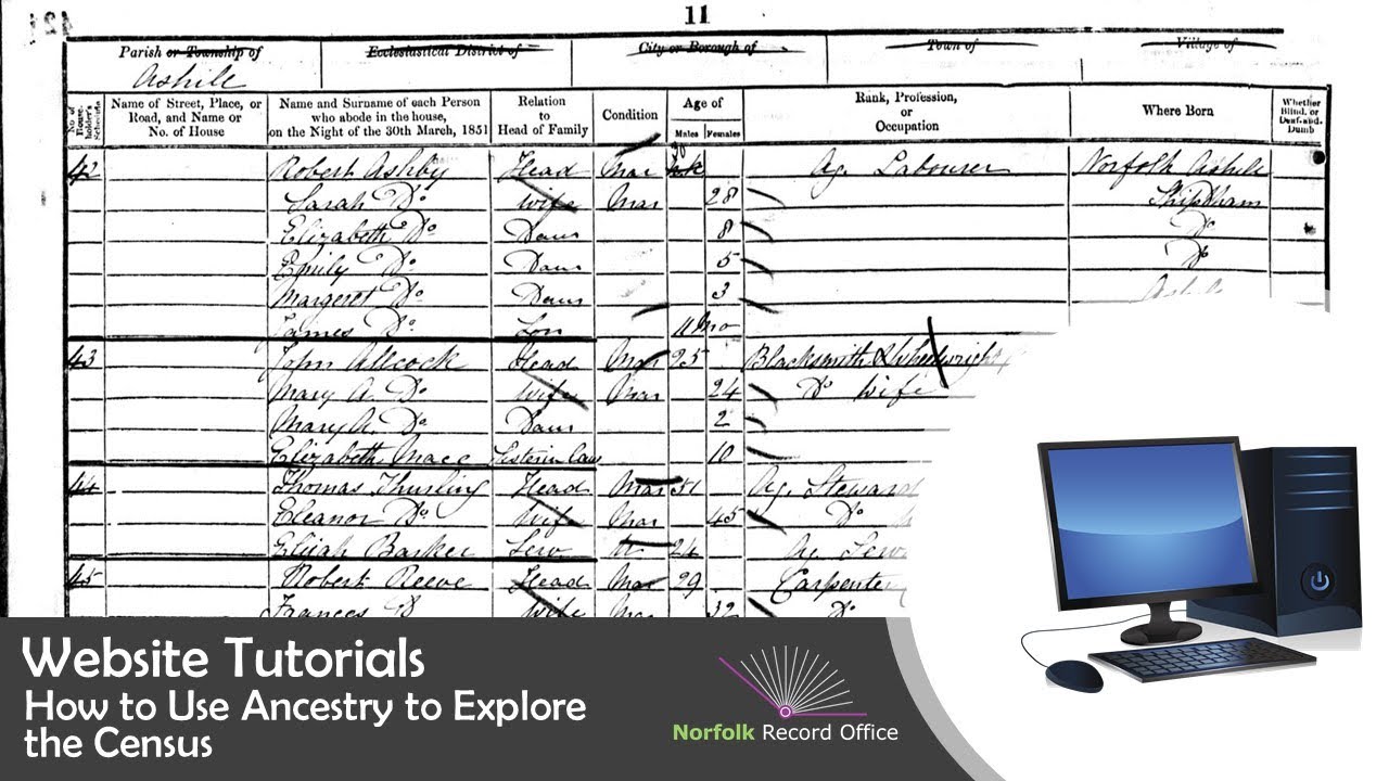 How to use Ancestry to Explore the Census - YouTube