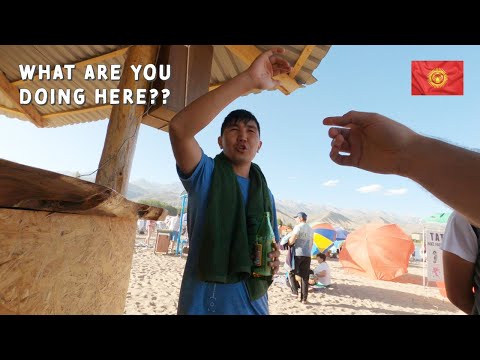 Kyrgyzstan's CRAZIEST beach 🇰🇬  (Cholpon Ata)
