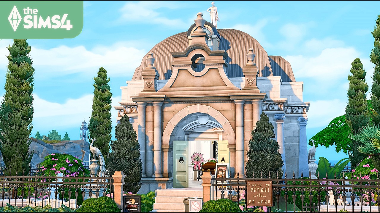 The  Sims 4 Build 💚 Bayview Mausoleum - Speed Build