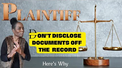Plaintiff. Don't Give Your Documents To Defendant Off The Record. It Leaves You At A disadvantage.