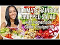 Ultimate Rainbow Chopped Salad with Homemade Garlic Vinaigrette - In the Kitchen with Lizzy