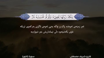 سورة النور   -   قارئ: شريف مصطفى نُّورٌ عَلَىٰ نُورٍ.         surah An-nur