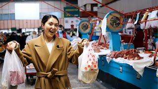 Kazakhstan's Green Bazaar Tour with Food Prices and Negotiations | 100 Years Old Market