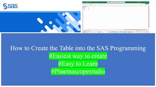 HOW TO CREATE TABLE INTO THE SAS PROGRAMMING #sas #sasuke #sasukeedit #SASINDIA