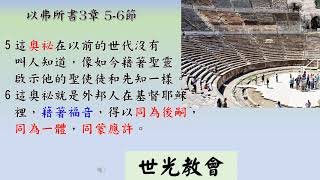 0729靈修~以弗所書3章5 6節 同為後嗣,同為一體,同蒙應許