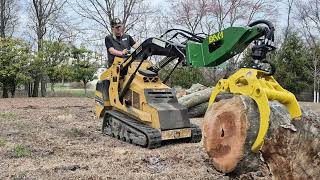 Exac-One Mini Skid Steer Rotating Log Grapple #attachment  #miniskidsteer #arborist
