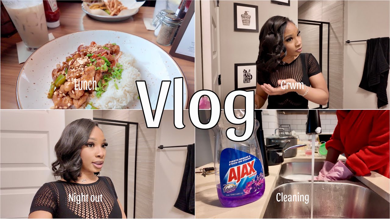 VLOG; GRWM For A Night Out + Lunch With JLong + Clean With Me