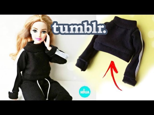 ✂ - DIY- ♥Como fazer roupas para Barbie sem molde: blusas, saias, calças,  moletom, etc em vídeo✂ - Agulha de Ouro Ateliê