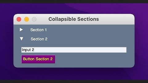 PySimpleGUI - Collapsible Sections