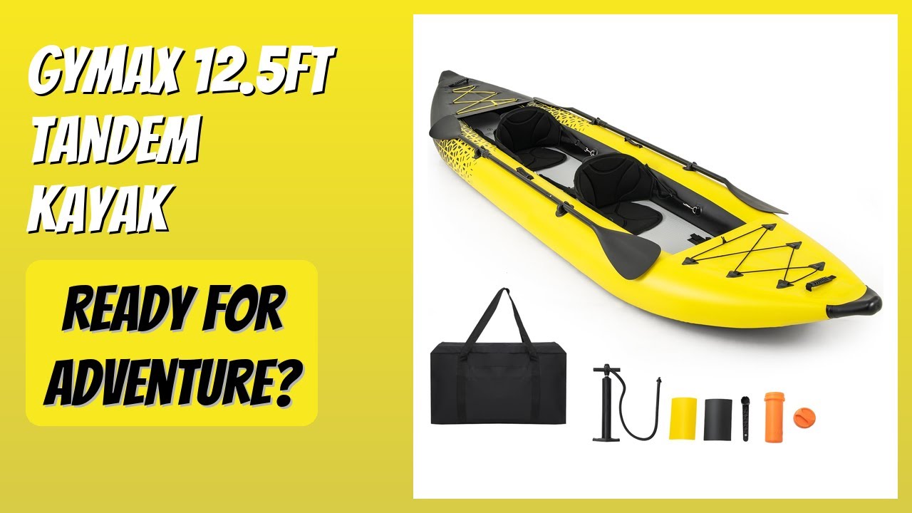 REVIEW (2026): GYMAX 12.5Ft Tandem Kayak. Features.
