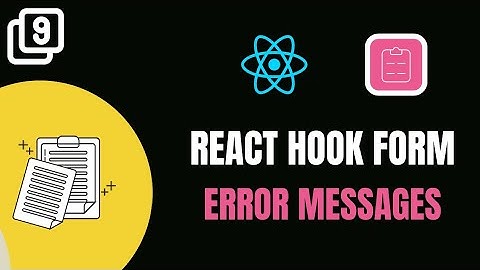 #9 REACT HOOK FORM 📝 - ERROR MESSAGES 🚀 | #codewithaswin #yt #reactjs #forms #reacthookform #error