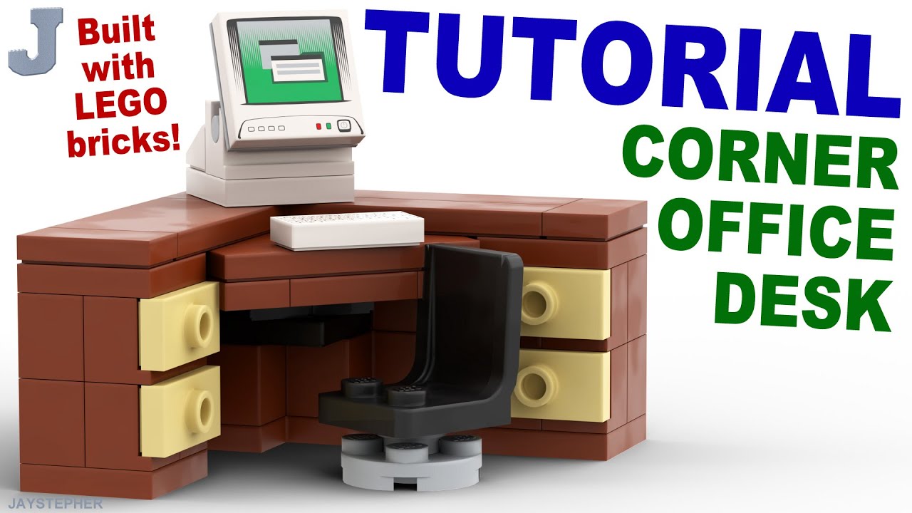 Lego Corner Office Desk How To Tutorial Youtube