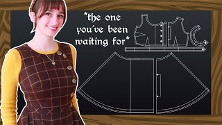 ❄️ Winter Sewing Tutorial ❄️ How to make a Side-Buttoned Dress (jumper/pinafore) *complex* 😅😬😳