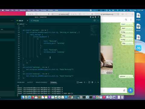telegram bot session #3 user actions