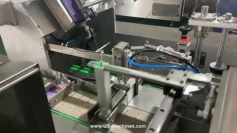 Autoamtic poker card postcard horizontal type cartoning machine encasing video