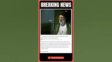 US Broke Promises On Nuclear Deal We Need Guarantee Iranian President Shorts News 