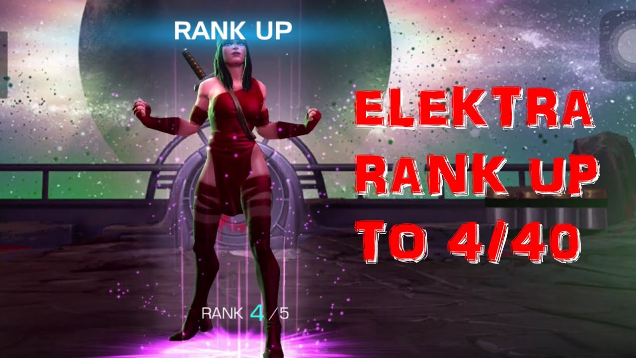 Marvel Contest of Champions - Elektra: Upgrade To Rank 4 Level 40 | VS Hulkbuster
