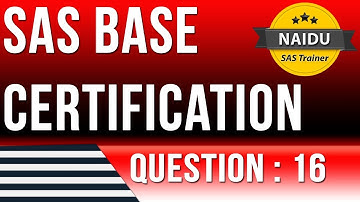 BASE SAS Certification question   16