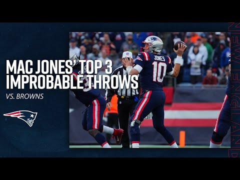 Mac Jones' Top 3 Most Improbable Completions vs. Browns | (Next Gen Stats) Week 10