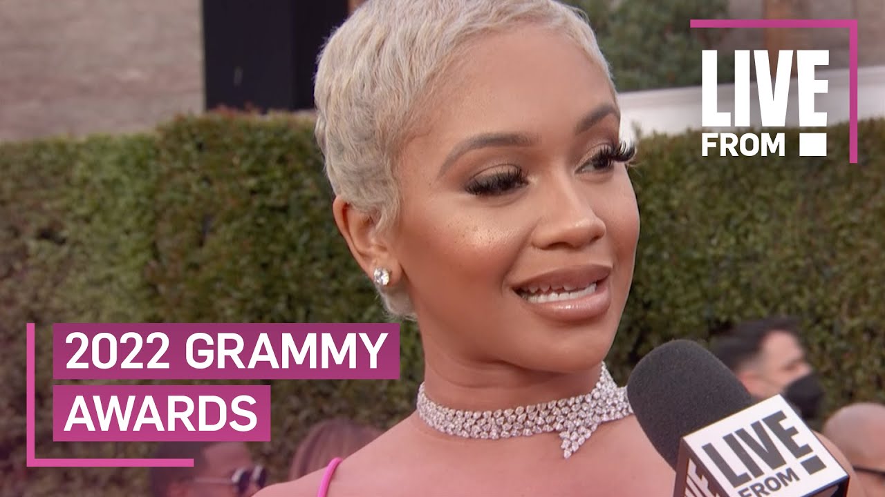 Saweetie TEARS UP Reflecting on Grammys 2022 Journey E! Red Carpet
