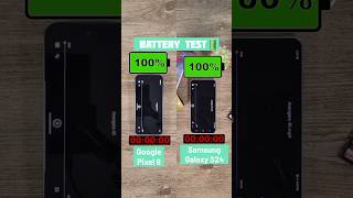 Google Pixel 9 vs Samsung Galaxy S24 Battery Drain Test#googlepixel9 #samsungs24 #tech #shorts