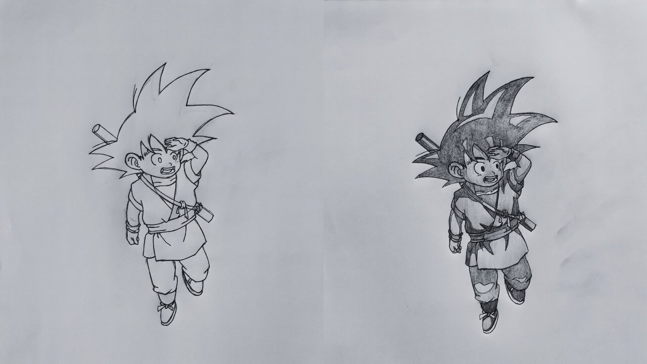 How to Draw Son Goku (Dragon Ball Z) | Step-by-Step Anime Drawing Tutorial