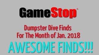 GameStop Dumpster Dive Jan. 2018 - Finds for the month