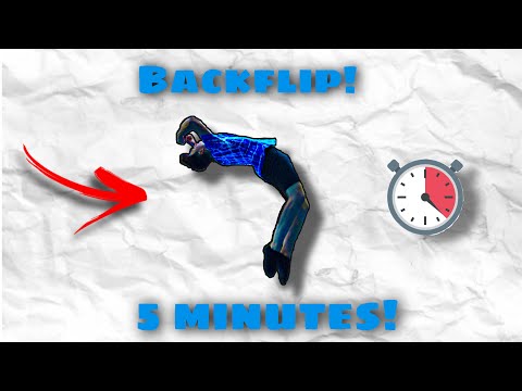 HOW TO BACKFLIP ON GROUND IN 5 MINUTES FOR BEGINNERS! | TUTORIAL