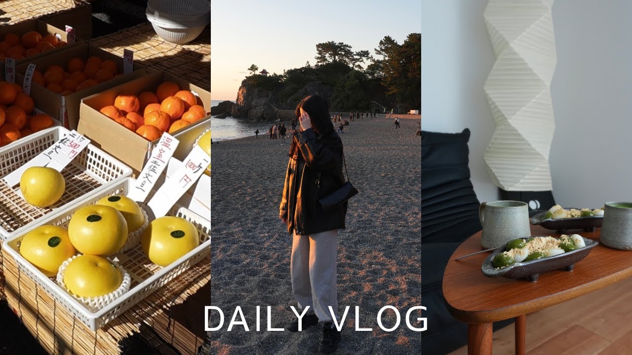 Daily vlog |高知で過ごす年末年始|桂浜の初日の出|日曜市| お団子作り