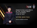 UCSI University Class of 2022 Valedictorian – Wong Jian Yao