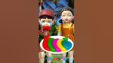 Squid Game AI Colorful Edible Slime ASMR #squidgame #squidgame2 #ai #asmr