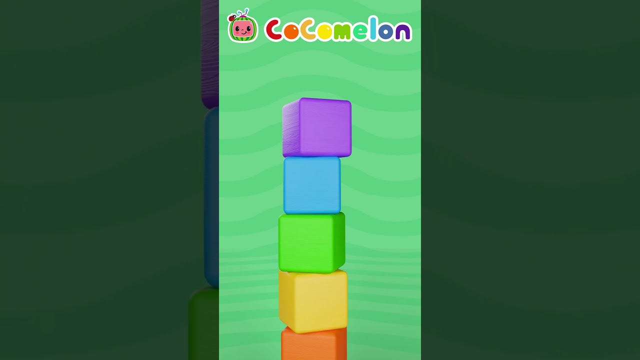 🟥🟨🟦The Colorful Block Tower!🏫 | CoComelon | Moonbug Kids - Learning Song Loops 