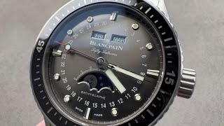 Blancpain Fifty Fathoms Bathyscaphe Complete Calendar Moon Phases 5054-1110-70B Blancpain Review