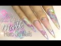 Easy Marble Nail Design | Glow in the Dark Hard Gel Nails | Quick hard gel nail design | Marble Ink