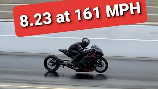 World's Fastest Stock Motor Bike 8.23 at 161 mph 2020 GSXR 1000